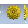 Daisy Rosette STL 3D Model for CNC