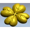 Четырёхлистная декоративная розетка - stl модель для ЧПУ