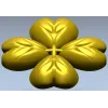 Четырёхлистная декоративная розетка - stl модель для ЧПУ