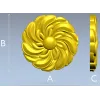 Розетка "Солнечный вихрь" - 3D модель STL для ЧПУ