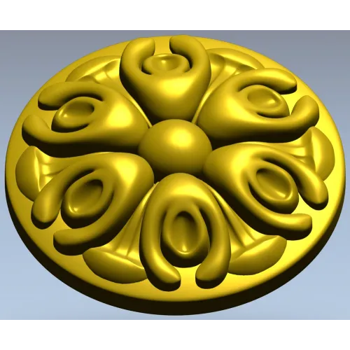 Розетка с бутонным орнаментом - 3D модель STL для ЧПУ