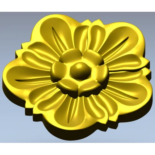Floral Rosette Relief STL for CNC