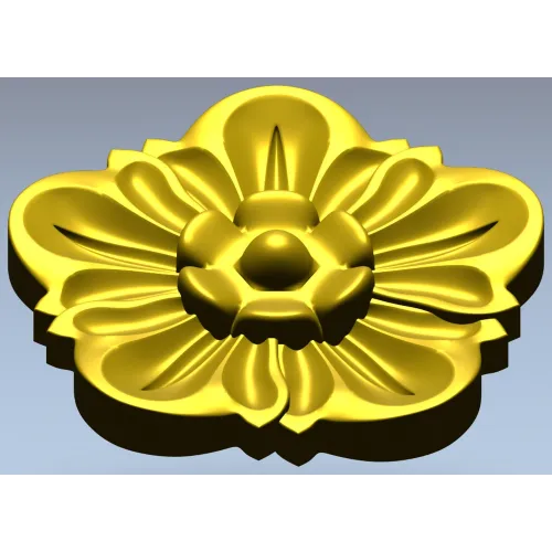 Floral Rosette Relief STL for CNC