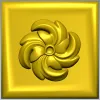 High-Relief Square Floral Rosette STL for CNC Router