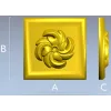 High-Relief Square Floral Rosette STL for CNC Router