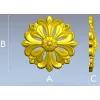 Розетка декоративная STL - 3D модель для ЧПУ резьбы по дереву