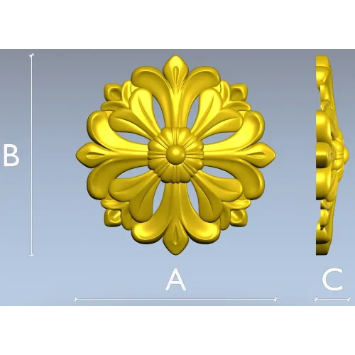 Розетка декоративная STL - 3D модель для ЧПУ резьбы по дереву