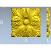 Квадратная розетка с акантом - stl модель для ЧПУ