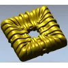 Draped Square Rosette - STL 3D model for CNC carving