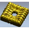 Draped Square Rosette - STL 3D model for CNC carving