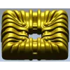 Draped Square Rosette - STL 3D model for CNC carving
