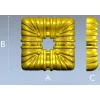 Draped Square Rosette - STL 3D model for CNC carving