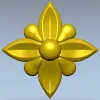 Рельефная цветочная розетка - 3D модель STL для ЧПУ