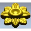 Floral Rosette STL 3D Model for CNC Carving