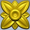 Floral rosette stl 3D model for CNC routing