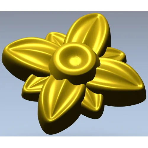 Floral rosette stl 3D model for CNC routing