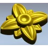 Floral rosette stl 3D model for CNC routing