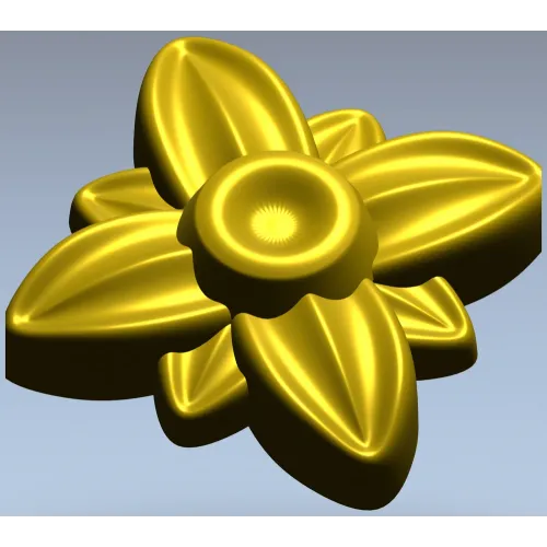 Floral rosette stl 3D model for CNC routing