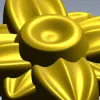 Floral rosette stl 3D model for CNC routing