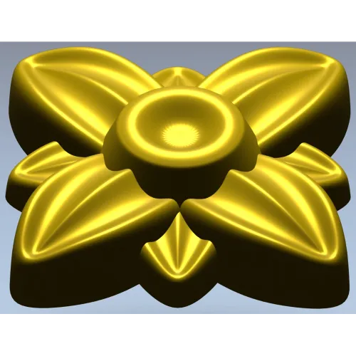 Floral rosette stl 3D model for CNC routing