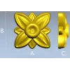 Floral rosette stl 3D model for CNC routing