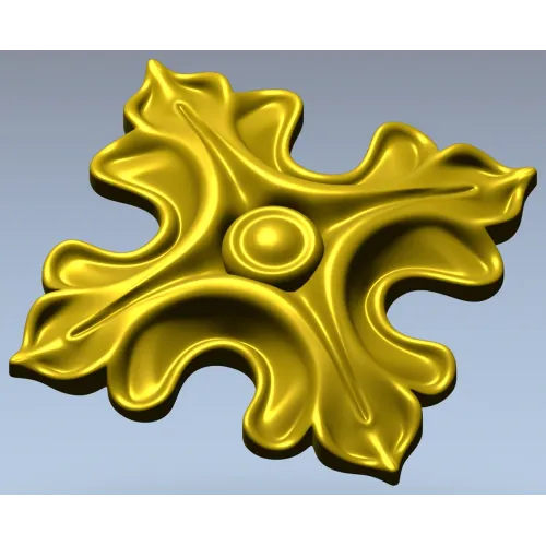 Acanthus Rosette STL for CNC - high-relief decorative 3D model