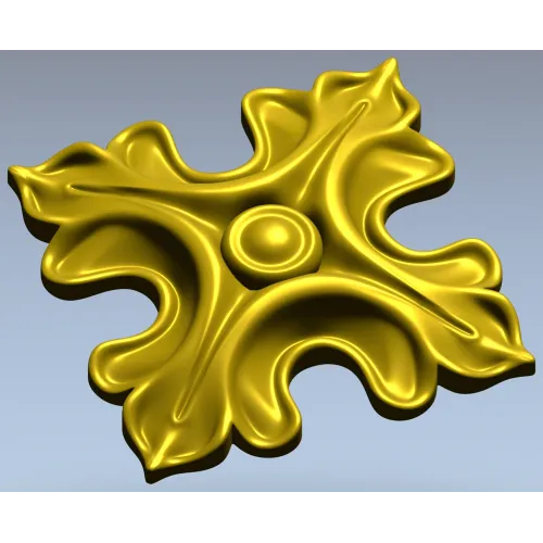 Acanthus Rosette STL for CNC - high-relief decorative 3D model