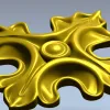 Acanthus Rosette STL for CNC - high-relief decorative 3D model