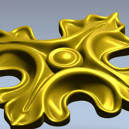 Acanthus Rosette STL for CNC - high-relief decorative 3D model