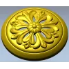 Florentine Bloom - round floral rosette STL for CNC carving