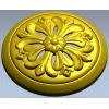 Florentine Bloom - round floral rosette STL for CNC carving