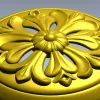 Florentine Bloom - round floral rosette STL for CNC carving