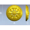 Florentine Bloom - round floral rosette STL for CNC carving