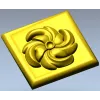 Spiral Blossom Rosette - STL 3D Model for CNC