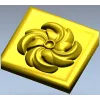 Spiral Blossom Rosette - STL 3D Model for CNC