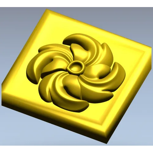 Spiral Blossom Rosette - STL 3D Model for CNC