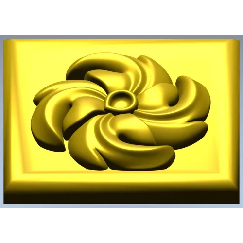 Spiral Blossom Rosette - STL 3D Model for CNC