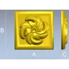 Spiral Blossom Rosette - STL 3D Model for CNC