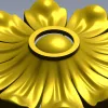 Floral Rosette STL 3D Model for CNC Routing - High-Relief Medallion