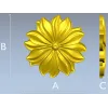 Розетка "Солнечный бутон" - 3D модель в формате STL для ЧПУ