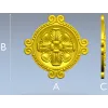 Розетка "Крест-цветок" - 3D модель STL для ЧПУ