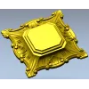 Baroque Shell Rosette - STL 3D model for CNC