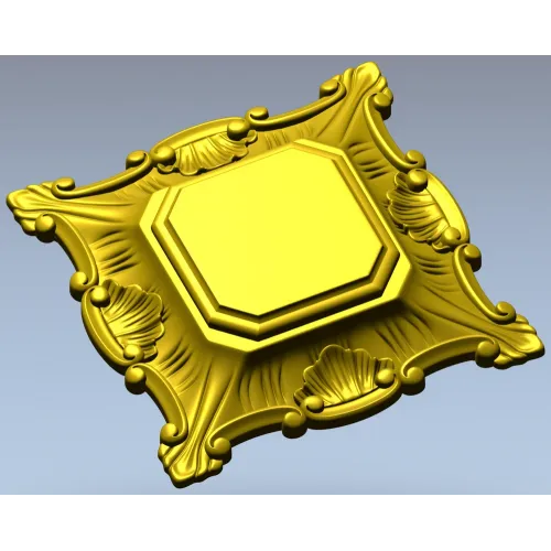 Baroque Shell Rosette - STL 3D model for CNC