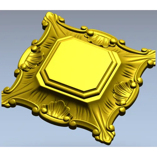 Baroque Shell Rosette - STL 3D model for CNC