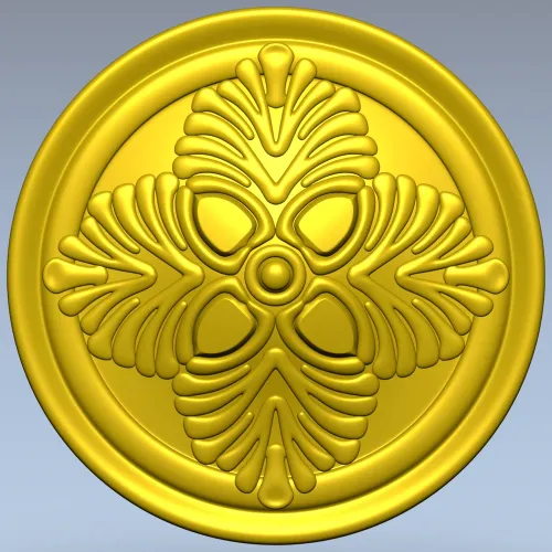 Florentine Quad Rosette - STL 3D model for CNC