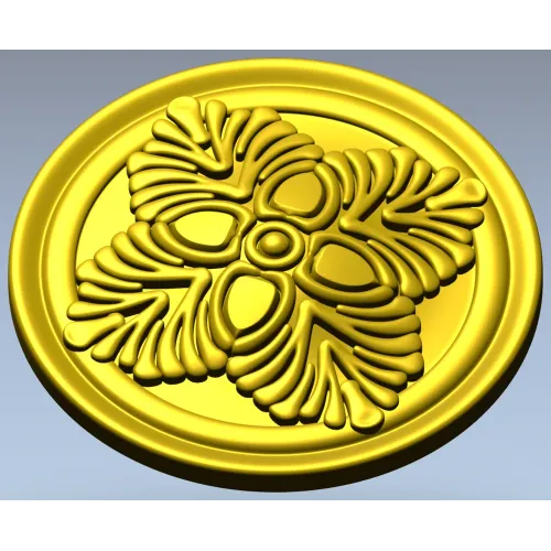 Florentine Quad Rosette - STL 3D model for CNC