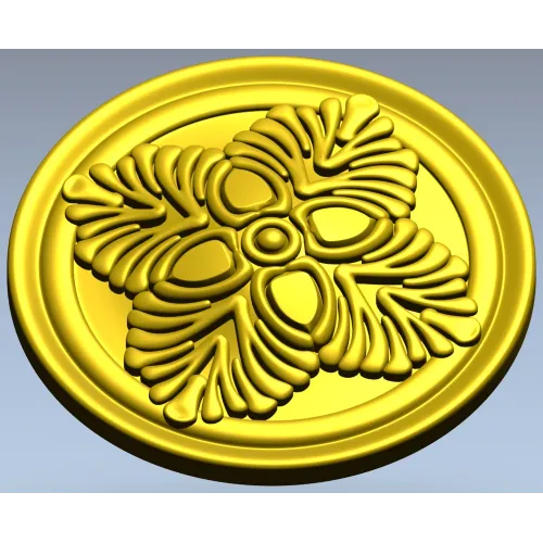 Florentine Quad Rosette - STL 3D model for CNC