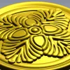 Florentine Quad Rosette - STL 3D model for CNC