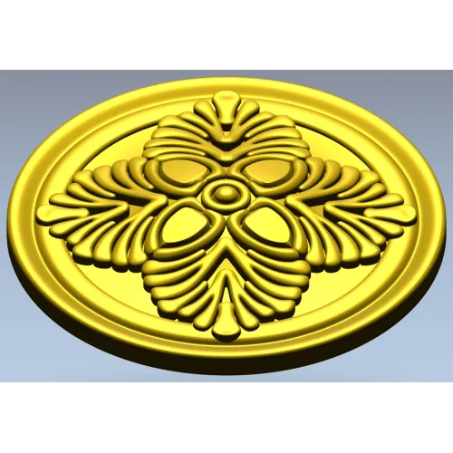 Florentine Quad Rosette - STL 3D model for CNC