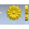 Розетка "Солнечный цветок" - 3D модель STL для ЧПУ